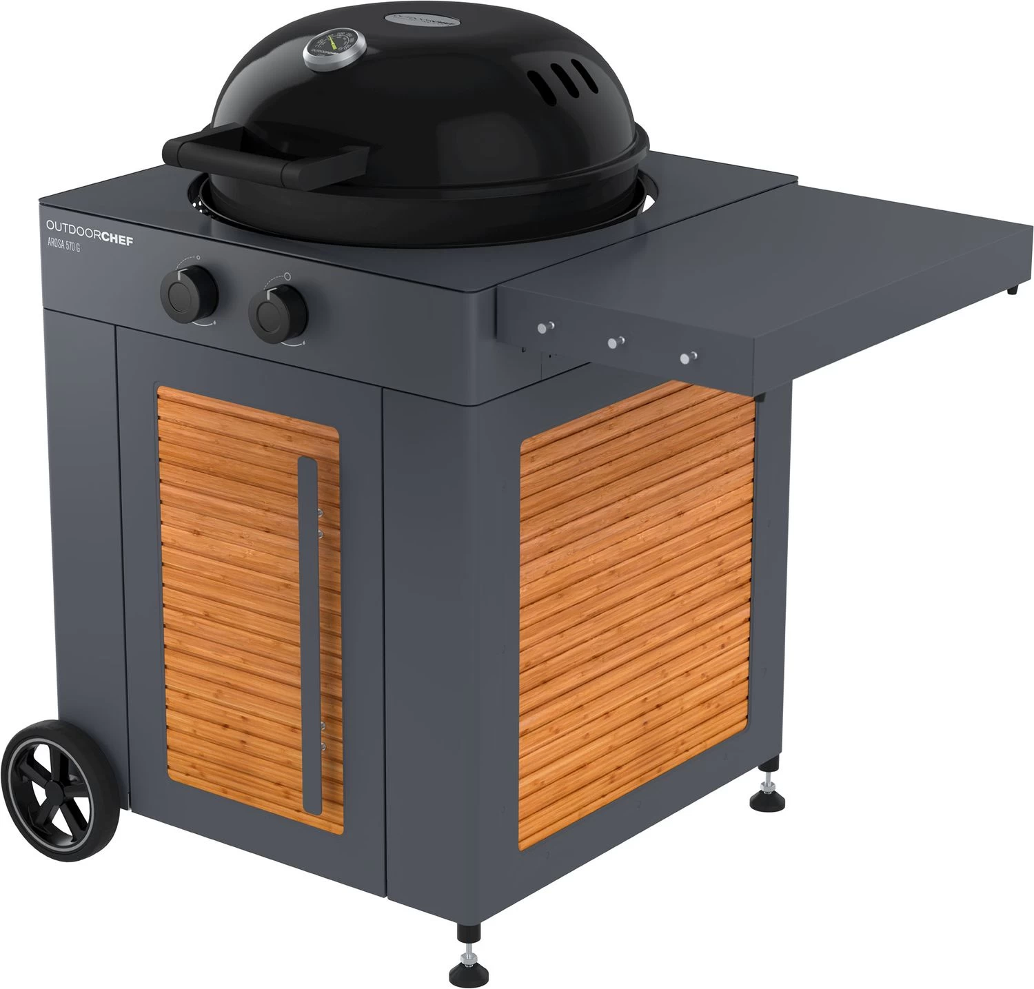Outdoorchef Gas Kugelgrill Arosa 570 G Bamboo 2 Outdoorchef Gas Kugelgrill Arosa 570 G Bamboo – Bild 2