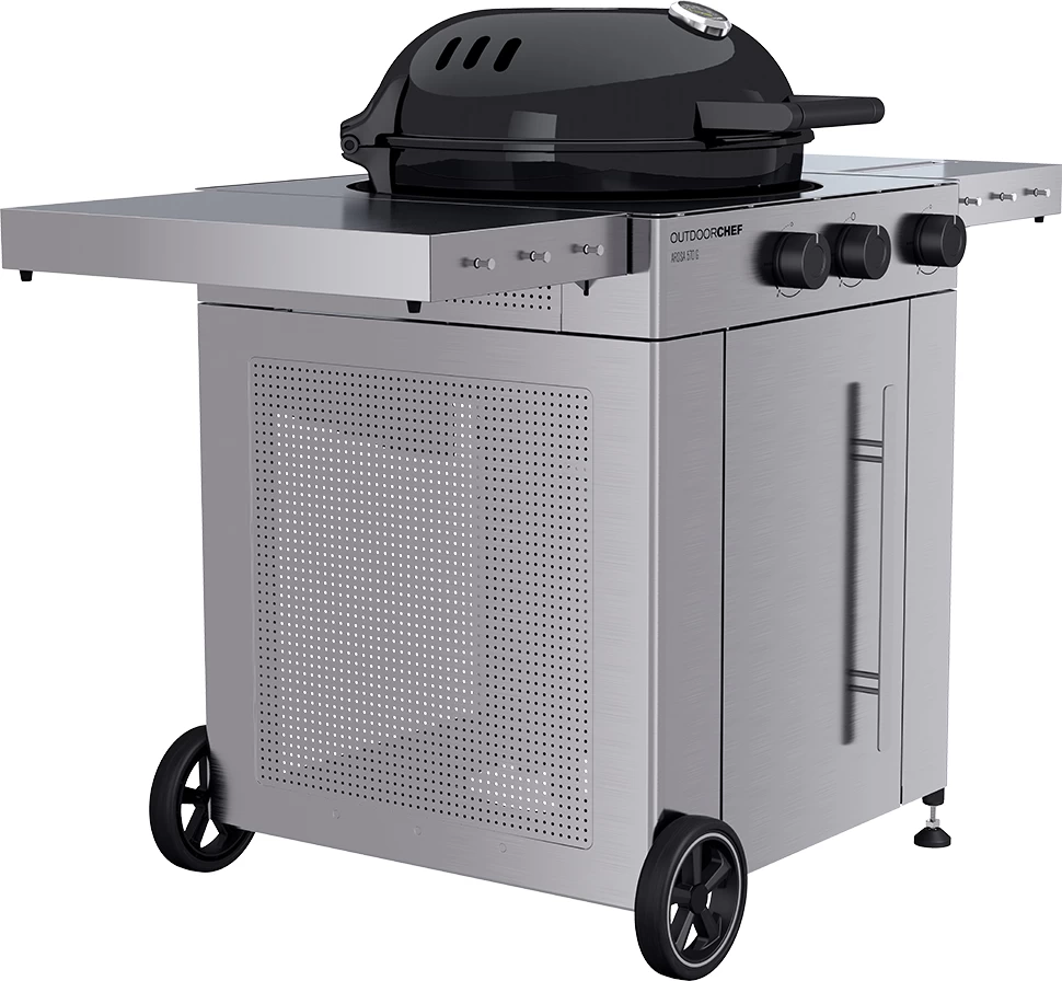 Outdoorchef Gas Kugelgrill Arosa 570 G Premium Steel Inkl. Seitenkocher 3 Outdoorchef Gas Kugelgrill Arosa 570 G Premium Steel Inkl. Seitenkocher – Bild 3