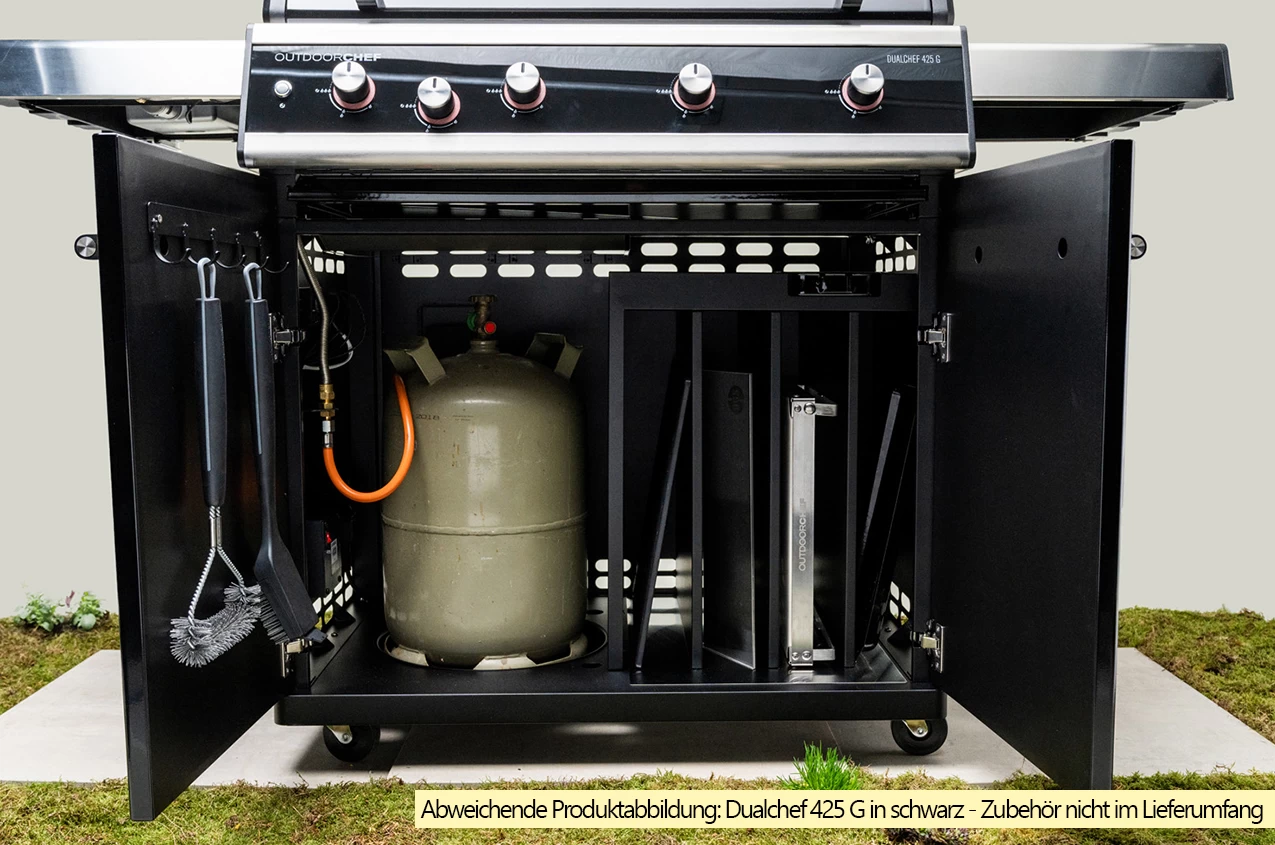 Outdoorchef Dualchef S 425 G Edelstahl Gasgrill Mit Seitenkocher + BLAZING ZONE Infrarotbrenner 15 Outdoorchef Dualchef S 425 G Edelstahl Gasgrill Mit Seitenkocher + BLAZING ZONE Infrarotbrenner – Bild 15