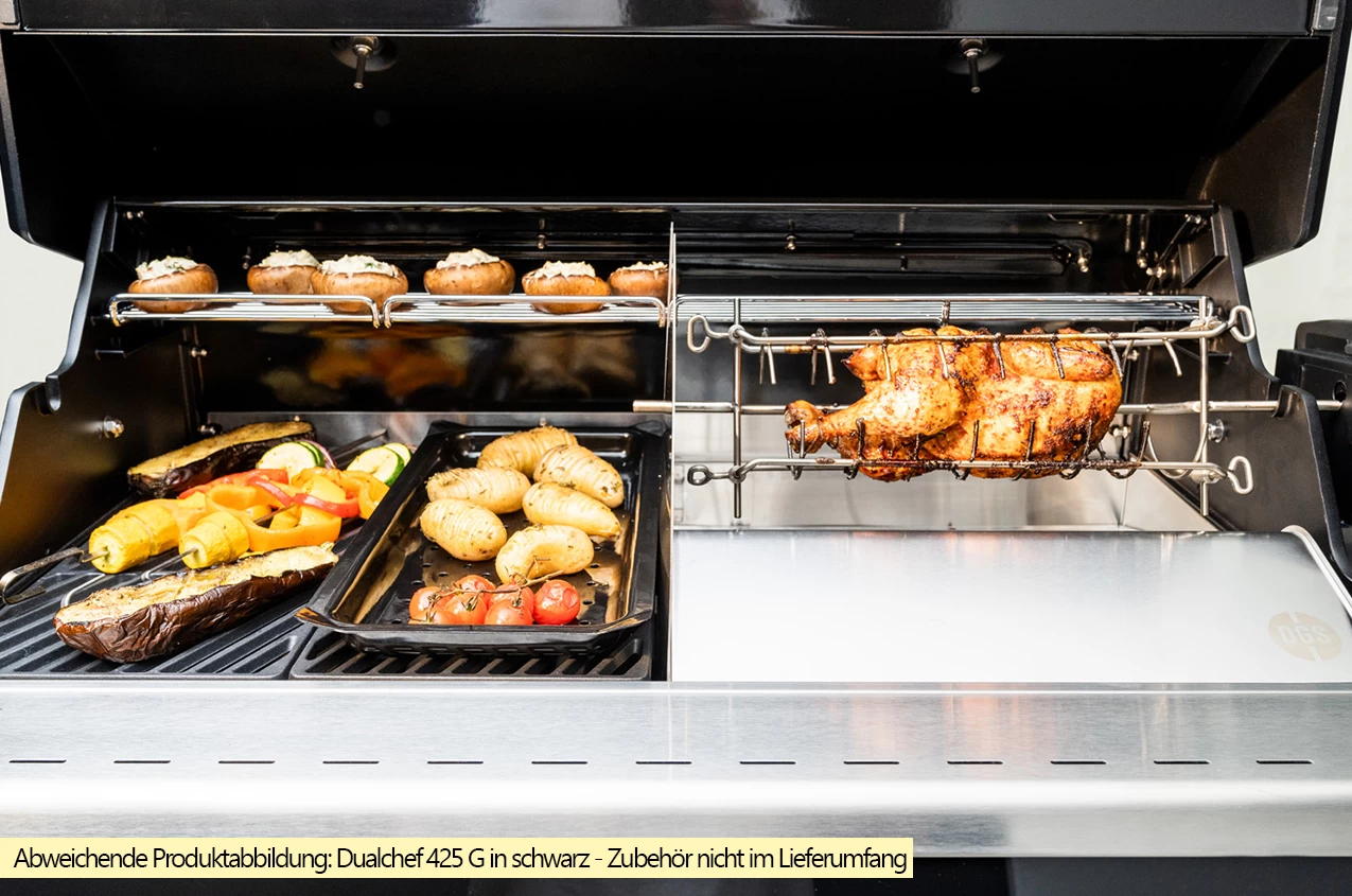 Outdoorchef Dualchef S 425 G Edelstahl Gasgrill Mit Seitenkocher + BLAZING ZONE Infrarotbrenner 16 Outdoorchef Dualchef S 425 G Edelstahl Gasgrill Mit Seitenkocher + BLAZING ZONE Infrarotbrenner – Bild 16