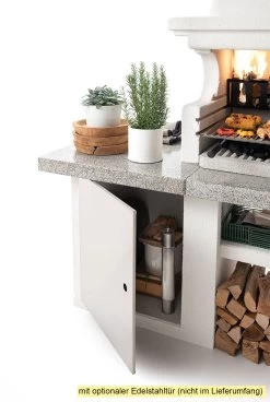 Palazzetti Grillkamin Glasgow 3 Inkl. Montagematerial -Geschäft Für Grillzubehör Palazzetti Grillkamin Glasgow mit Tuer