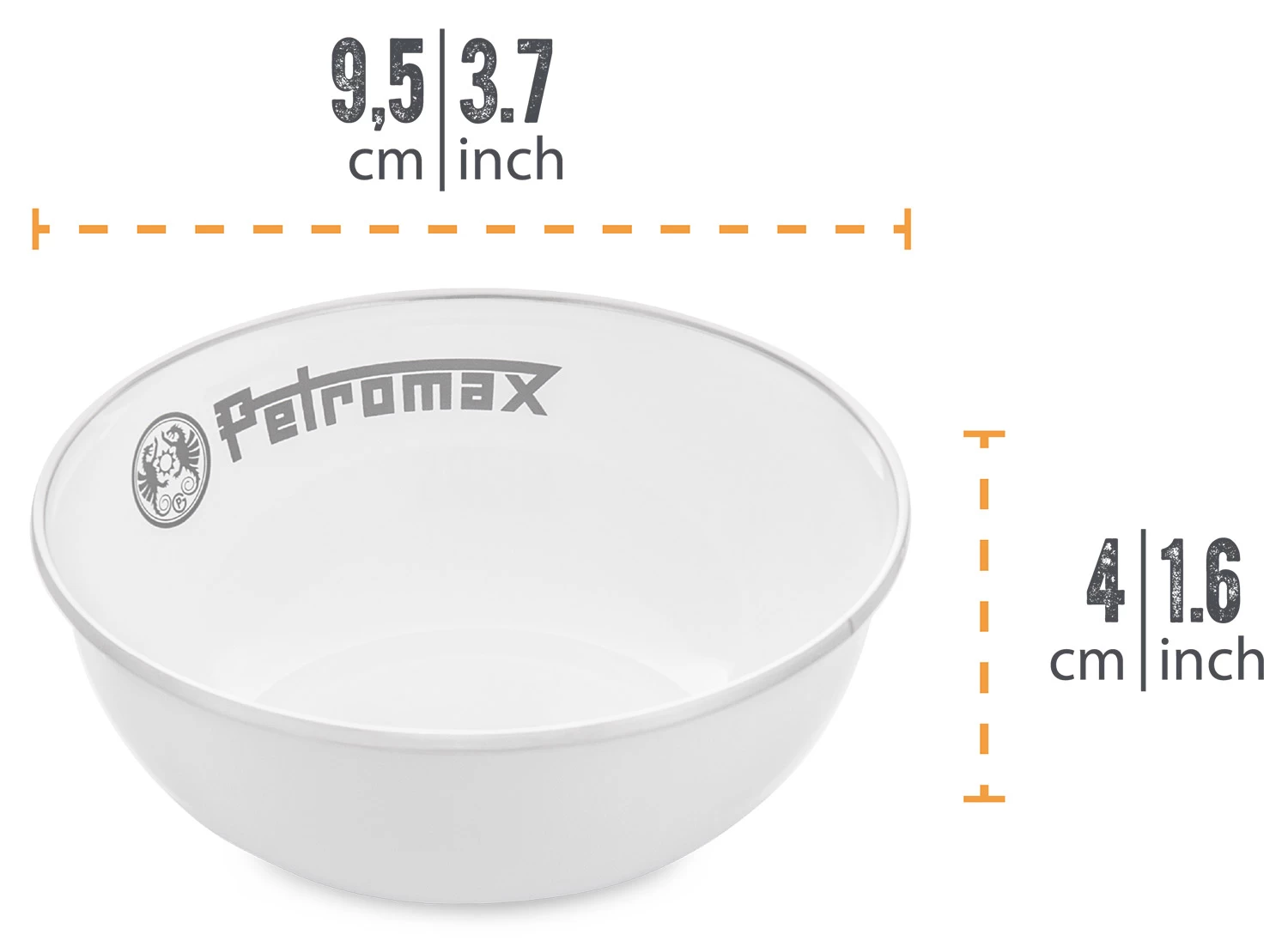 Petromax Emaille Schalen / 160 Ml / Weiß, 2 Stück 1 Petromax Emaille Schalen / 160 Ml / Weiß, 2 Stück