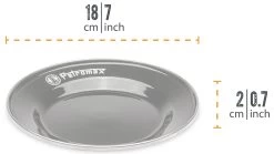 Petromax Emaille Teller / Ø18 Cm / Schwarz, 2 Stück