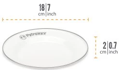 Petromax Emaille Teller / Ø18 Cm / Weiß, 2 Stück