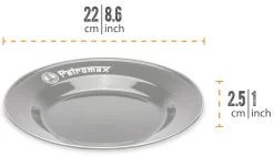 Petromax Emaille Teller / Ø22 Cm / Schwarz, 2 Stück