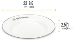 Petromax Emaille Teller / Ø22 Cm / Weiß, 2 Stück
