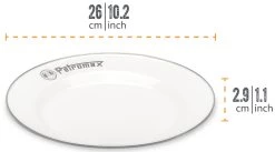 Petromax Emaille Teller / Ø26 Cm / Weiß, 2 Stück