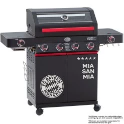 Rösle Videro G4-S VARIO+ Schwarz Gasgrill - FC Bayern Edition - Inkl. FC Bayern Abdeckhaube, Grillzange, Grillbürste Und Grillhandschuhe -Geschäft Für Grillzubehör Roesle FC Bayern Muenchen Gasgrill Videro G4 S