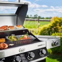 Rösle Gasgrill Videro G4-S VARIO+ Schwarz - Modell 2023 - X-DEAL Inkl. Abdeckhaube Und Grillplatte -Geschäft Für Grillzubehör Roesle Gasgrill Videro G4 S Mood Grillflaeche