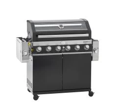 Rösle Gasgrill Videro G6-S VARIO+ Schwarz - Modell 2023 - X-DEAL Inkl. Abdeckhaube, Grillplatte Und Drehspieß -Geschäft Für Grillzubehör Roesle Videro G6 S Vario schwarz 25527 klappbar