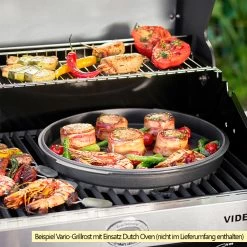 Rösle Gasgrill Videro G6-S VARIO+ Schwarz - Modell 2023 - X-DEAL Inkl. Abdeckhaube, Grillplatte Und Drehspieß -Geschäft Für Grillzubehör Roesle Videro Gasgrill Vario Grillrost Mood