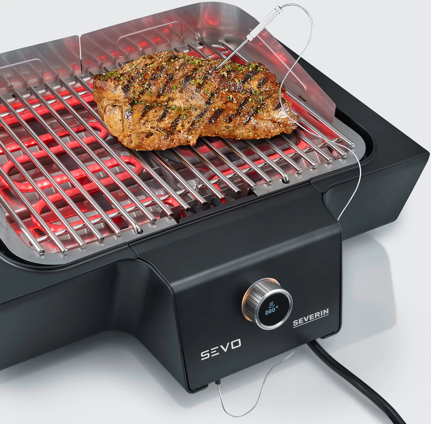 Severin Elektrogrill SEVO GS - Boost Zone 500°C - Mit Untergestell - 3.000 W 5 Severin Elektrogrill SEVO GS - Boost Zone 500°C - Mit Untergestell - 3.000 W – Bild 5