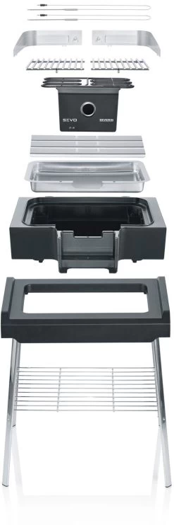 Severin Elektrogrill SEVO GS - Boost Zone 500°C - Mit Untergestell - 3.000 W 11 Severin Elektrogrill SEVO GS - Boost Zone 500°C - Mit Untergestell - 3.000 W -Geschäft Für Grillzubehör Severin Sevo GS PG8119 Explosion