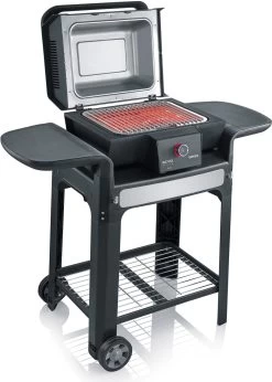 Severin Elektrogrill SEVO Smart Control GTS - Boost Zone 500°C - Mit Deckel Und Grillwagen - 3.000 W - Inkl. Grillfürst Premium Grillbesteck Set, Premium Grillbürste Und Grillspieße 4er Set -Geschäft Für Grillzubehör Severin Sevo Smart Control GTS PG8139 geoeffnet 1