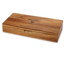 Steak Champ Gourmet Steakbesteck Set: 2 Steakmesser Und 2 Gabeln -Geschäft Für Grillzubehör Steak Champ Hourmet Messerset Kiste Geschenk 101059