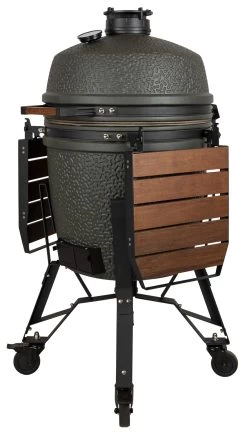 The Bastard Keramikgrill VX Large - Complete - Schwarz Matt - Modell 2023 -Geschäft Für Grillzubehör The Bastard VX Keramikgrill Large Komplett Seitenablagen abgeklappt