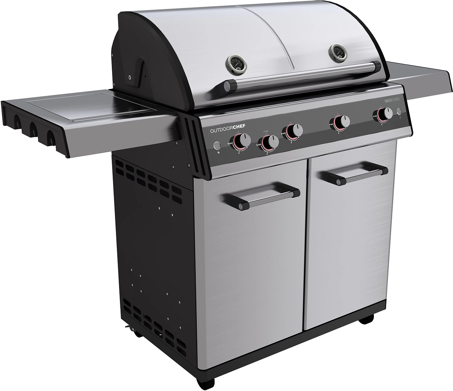 Outdoorchef Dualchef S 425 G Edelstahl Gasgrill Mit Seitenkocher + BLAZING ZONE Infrarotbrenner 3 Outdoorchef Dualchef S 425 G Edelstahl Gasgrill Mit Seitenkocher + BLAZING ZONE Infrarotbrenner – Bild 3
