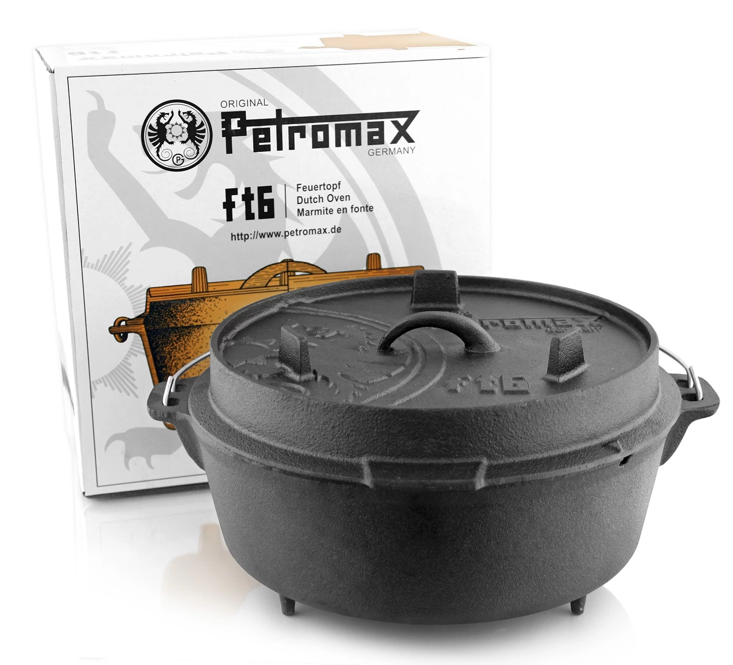 Petromax Ft6 Feuertopf Dutch Oven 5,5 L - Mit Füssen 3 Petromax Ft6 Feuertopf Dutch Oven 5,5 L - Mit Füssen – Bild 3